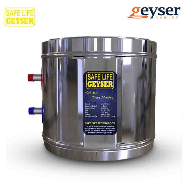 Safe Life Geyser SLG-15-CSS 15-Gallon Electric Geyser