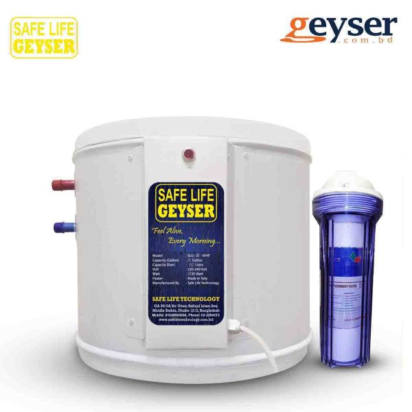 Safe Life Geyser SLG-25-CWHF 25 Gallon Electric Geyser with Safety Filter